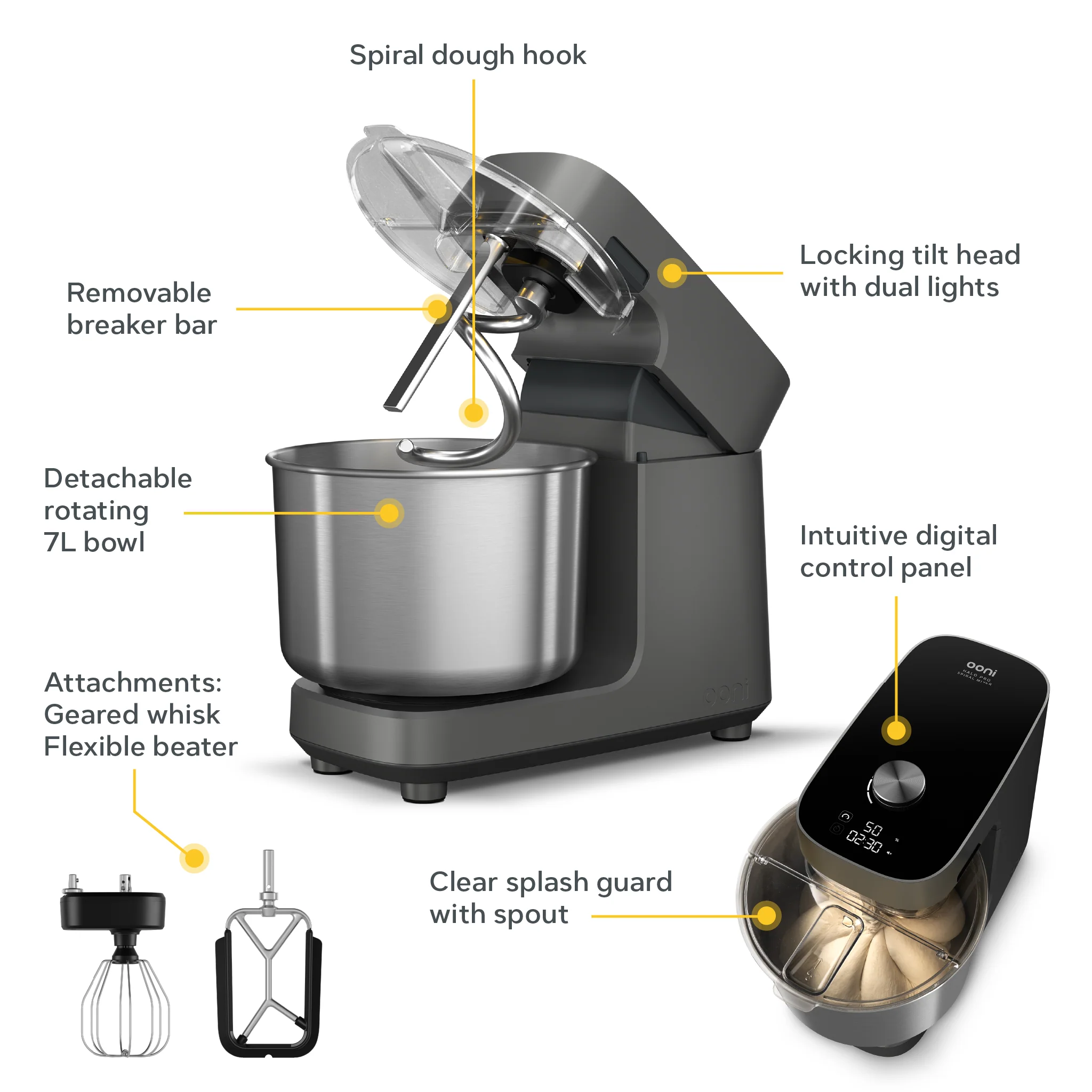 Ooni Halo Pro Spiral Dough Mixer - Image 7